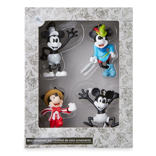 Mickey Mouse Through the Years Mini Ornament Set 1.